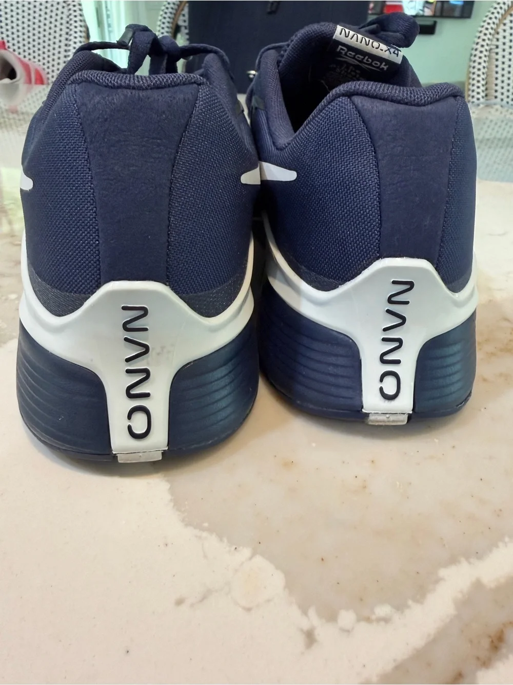 Reebok Nanox4 Training shoe Navy Athletic Sneakers with White Accents